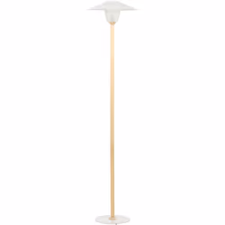 Lampadaire de salon droit. Ce lampadaire à la structure en bois de chêne respire la chaleur et l'élégance. Son design épuré e ...