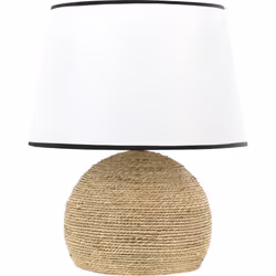 Lampe de chevet. Cette lampe de table s'intègre parfaitement dans tout espace moderne. Sa base, fabriquée en corde de paille  ...