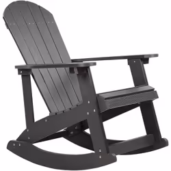 Chaise berçante traditionnelle. Ajoutez une touche intemporelle à votre espace extérieur avec ce fauteuil à bascule en bois s ...