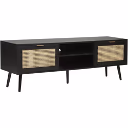 Meuble de rangement TV avec façades en rotin. Ce meuble TV est l'accessoire idéal pour compléter l'aménagement de votre salon ...