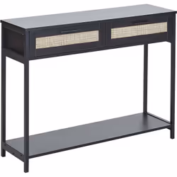 Table console avec façade en rotin. Cette table console sera un ajout parfait à tout espace, qu'il s'agisse d'un salon, d'une ...