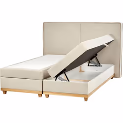 Lit continental avec rangement. Ajoutez du confort et une touche chaleureuse à votre chambre à coucher avec ce lit continenta ...