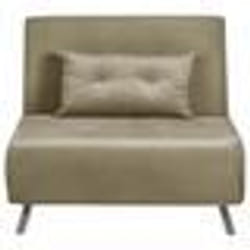 Canapé convertible 1 place en velours vert olive FARRIS