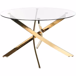 Table de repas glamour pour 4 personnes. Cette belle table à manger ajoute une touche de modernité à tout intérieur. Le plate ...
