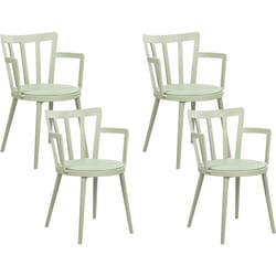 Beliani - Chaises de Salle à Manger en Matière Synthétique et Cuir pu Vertes Lot de 4 Morill