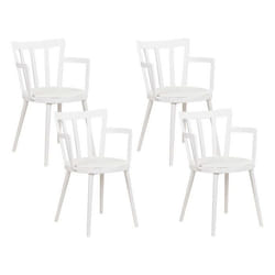 Lot de 4 chaises de salle à manger blanches MORILL