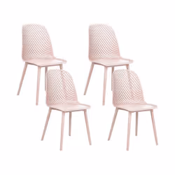 Lot de 4 chaises de salle à manger roses EMORY