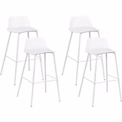 Set de 4 tabourets de cuisine. Ces tabourets de bar incarnent parfaitement la sophistication moderne. Les sièges synthétiques ...