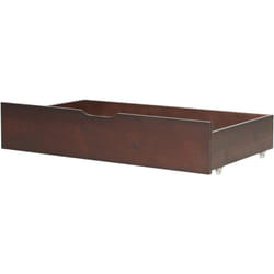 Lot de 2 Tiroirs en Bois de Pin de Couleur Sombre à placer sous le Lit Rumilly