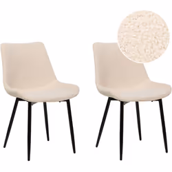 Set de 2 chaises rembourrées. Cet ensemble de chaises de salle à manger se caractérise par un rembourrage confortable, une fo ...