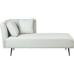 Beliani - Divan Côté Gauche en Polyester Vert Menthe Bois d'Eucalyptus et Métal Rembourré Riom