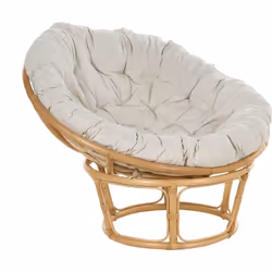Chaise pour intérieur et extérieur. Cette chaise ronde rembourrée est un ajout élégant à tout espace. Fabriquée en rotin robu ...