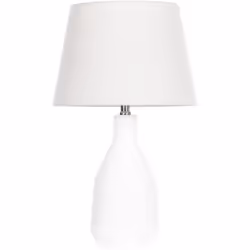 Lampe de chevet en céramique avec abat-jour en tissu. Fabriquée en céramique naturelle, cette élégante lampe de table dégage  ...