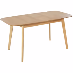 Table de repas pour 4 à 6 personnes. Cette table de salle à manger élégante, de couleur bois clair et au design minimaliste,  ...