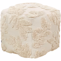 Coussin de sol cubique. Ce pouf carré présente un motif texturé touffeté sur sa housse épaisse en coton, ajoutant une touche ...