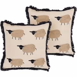2 coussins décoratifs à motif animalier. Améliorez l'espace de votre enfant avec nos adorables coussins carrés. Fabriqués en ...