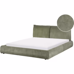 Cadre de lit rembourré de style contemporain. Rénovez votre chambre à coucher avec cet élégant lit de style contemporain. Tap ...