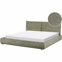 Cadre de lit rembourré de style contemporain. Rénovez votre chambre à coucher avec cet élégant lit de style contemporain. Tap ...