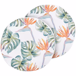 Set de 2 coussins d'extérieur. Transformez votre espace extérieur avec ce lot de 2 coussins de jardin. Ornés de captivantes f ...