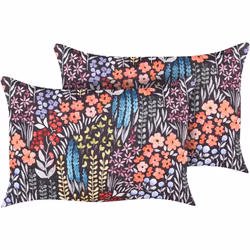 Set de deux coussins décoratifs de jardin. Rehaussez votre jardin avec cet ensemble de coussins ravissants. Ces coussins ench ...