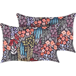 Beliani - 2 Coussins d'Extérieur en Tissu Multicolore à Motif Floral 40 x 60 cm Castelaro
