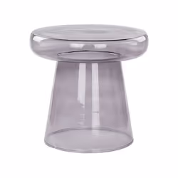 Table dappoint en verre gris d 39 cm CALDERA