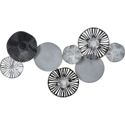 Beliani - Décoration Moderne Art Mural Fait à la Main 84 x 49 cm Cadre en Métal Gris et Noir Tennessine