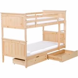 Lit 2 places superposable. Ce lit en bois est une solution intelligente pour les chambres à coucher dont l'espace est limité  ...