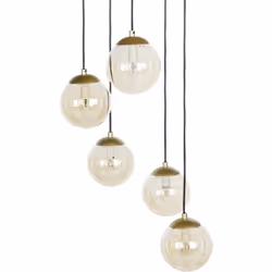 Lampe à suspendre à 5 lumières. Apportez une touche de glamour moderne à votre intérieur avec cette suspension à 5 lumières.  ...