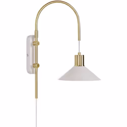 Lampe murale à tige courbe. Découvrez le style industriel chic avec cette applique décorative. Fabriquée en métal durable, so ...