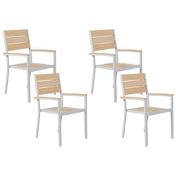 Lot de 4 chaises de jardin beige PRATO