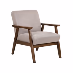 Fauteuil en tissu taupe ASNES