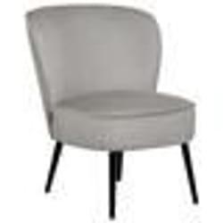 Fauteuil en velours gris clair VOSS