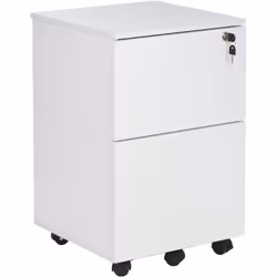 Caisson de bureau à tiroirs. Adoptez l'élégance fonctionnelle avec cette armoire de bureau pratique. Habillée d'un blanc imma ...