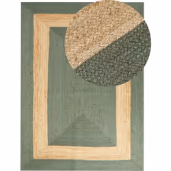 Tapis en jute tressé naturel. Fabriqué en jute de haute qualité, ce tapis tissé à la main s'intègre parfaitement à tout décor ...