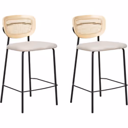 Ensemble de 2 chaises hautes sans accoudoirs. Avec cet ensemble de chaises de bar, vous rehausserez facilement l'aspect et l' ...
