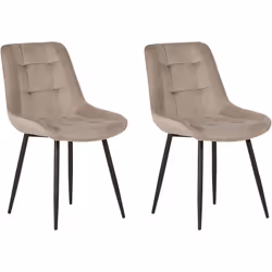 2 chaises de repas modernes confortablement rembourrées. Cet ensemble de chaises est parfait pour donner une touche de sophis ...
