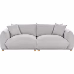 Canapé à l'assise profonde. Ce canapé confortable est l'incarnation parfaite du style contemporain. Les pieds bas et robustes ...