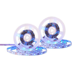 Lot de 2 Bandes LED de 5M Réglables Option Éclairage 16 Couleurs + Lumière Blanche avec Télécommande KIKORI