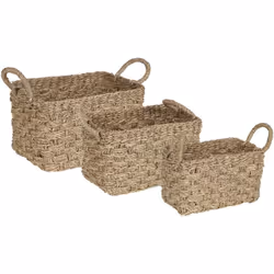 Paniers fait main. Parfait pour organiser toutes sortes de petits et grands objets, cet ensemble de paniers est un accessoire ...