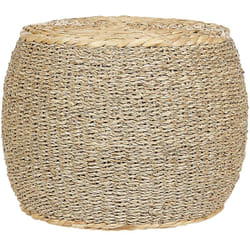Beliani - Pouf en Herbier Marin et Fibres de Jacinthe d'Eau 40 cm Rembourré en Mousse Haiphong