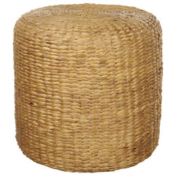 Beliani - Pouf Ottoman Tissé Main de Style Boho en Jacinthe d'Eau 40 cm Marron Clair Bichir ii