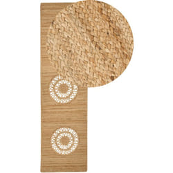 Tapis en Jute Tressé Beige 80 x 300 cm Convient au Chauffage par le Sol Hatipoglu