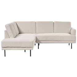 Canapé dangle 4 places côté droit en tissu beige BREDA