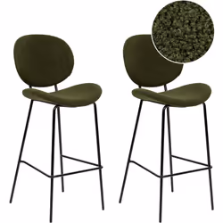 Ensemble de chaises hautes rétro sans accoudoirs. Ajoutez du style et du confort à votre salle à manger avec ces chaises de b ...