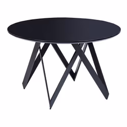 Table à manger noire d 120 cm OXHILL