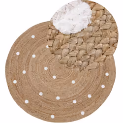Tapis rond. Ce tapis en jute est un choix idéal pour toute maison moderne. Grâce à sa teinte neutre, il s'adapte à toutes les ...