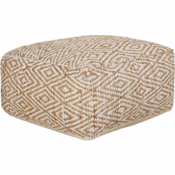 Repose-pieds à motif géométrique. Meublez votre espace avec ce coussin de sol carré, fusion de l'art moderne et de la pratici ...