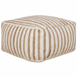Repose-pieds à rayures. Modernisez votre intérieur avec ce coussin de sol, qui allie sophistication et confort. Fabriqué à pa ...