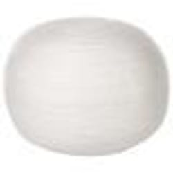 Pouf tissé en laine blanche d 50 cm TAKHABI